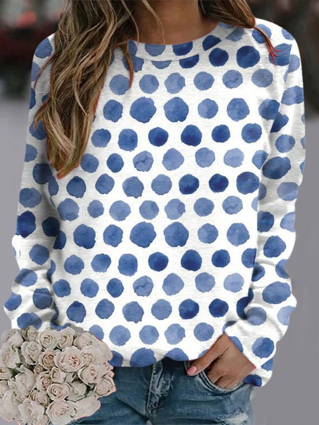 Abstract Loose Casual Sweatshirt