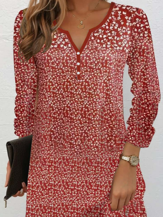 Buckle Casual Ditsy Floral Jersey Dress