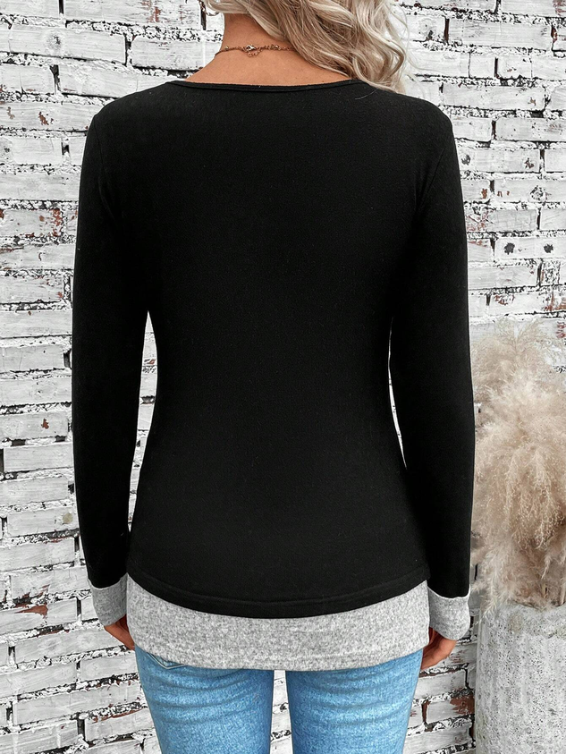 Casual Buckle Loose T-Shirt