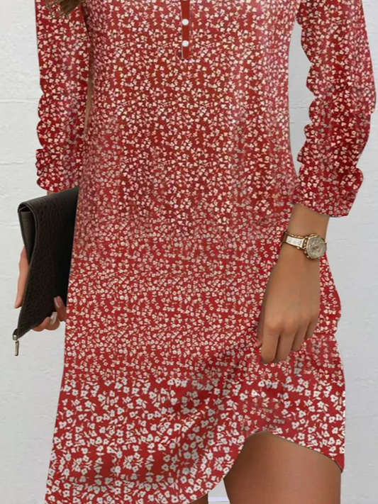 Buckle Casual Ditsy Floral Jersey Dress